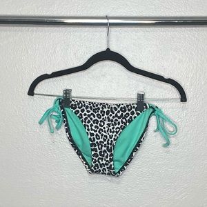 Cheetah and mint tie up bikini bottoms.